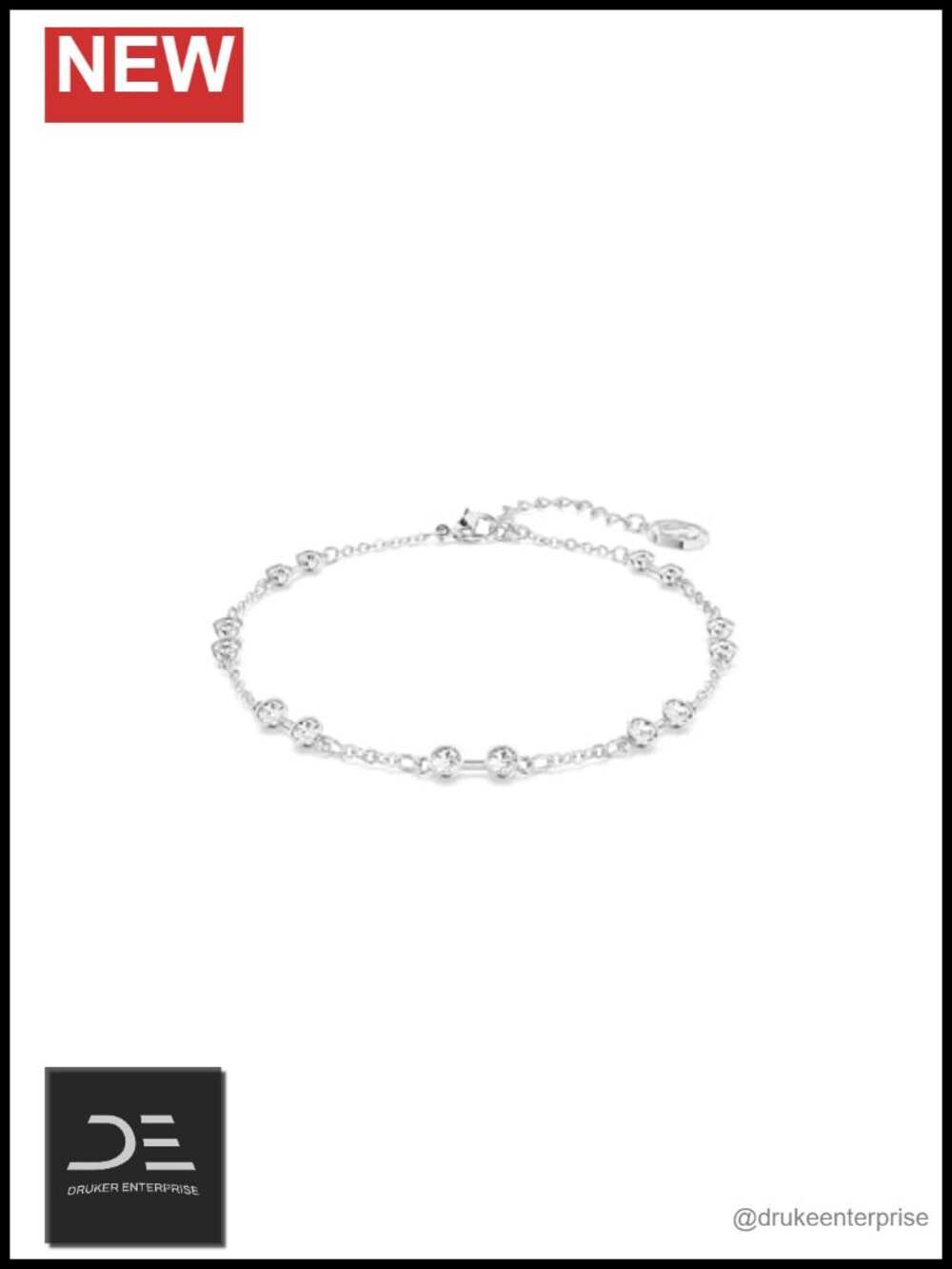 Swarovski Crystal Remix Strand Bracelet Rhodium Finish